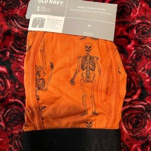 Men’s Old Navy Orange Skeletons Boxer Briefs Size Medium